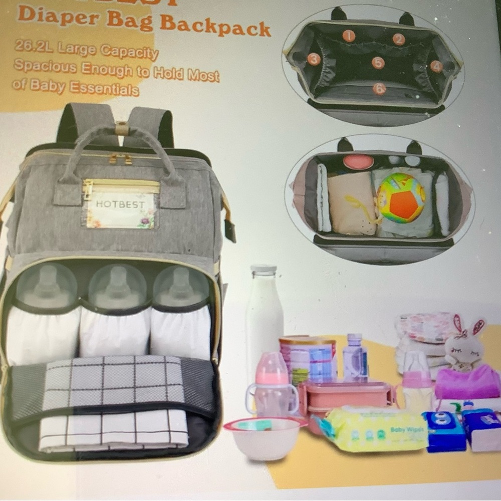 HOTBEST Diaper backpack multifunction travel bag unisex New - Picture 7 of 11